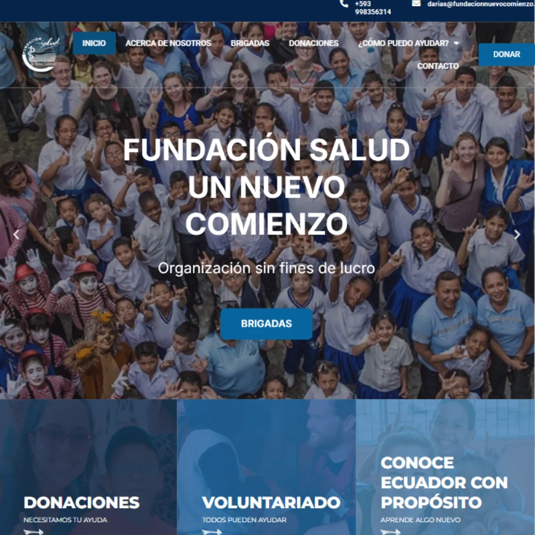 Captura del proyecto web Fundación Salud