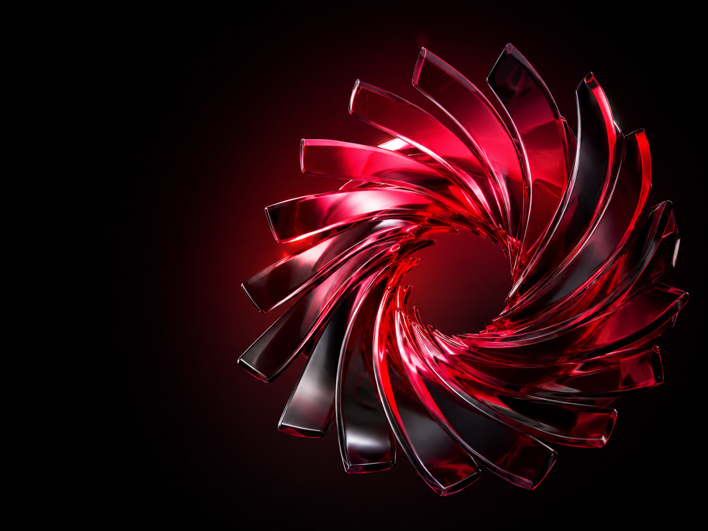 Arte 3D abstracto rojo de Social Media EC